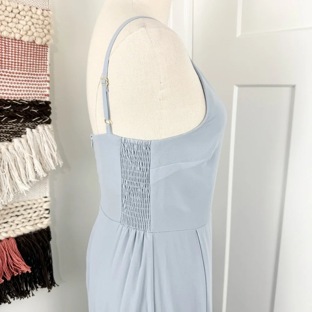 Show Me Your Mumu One-Shoulder Maxi Dress in Light Blue - Picture 4 of 10